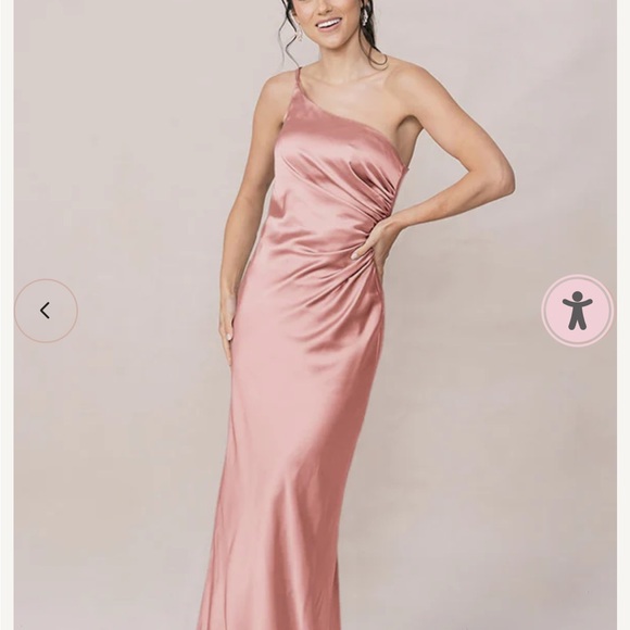 Revelry Dresses & Skirts - Revelry Blushing Bride One-Shoulder Bridesmaid Dress
